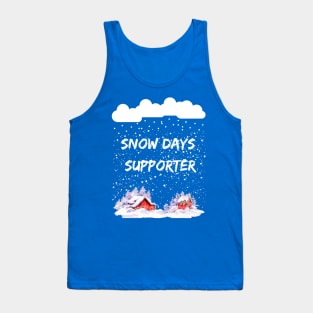 Snow Days Supporter Heavy Snowfall lots of Snowflakes Tank Top